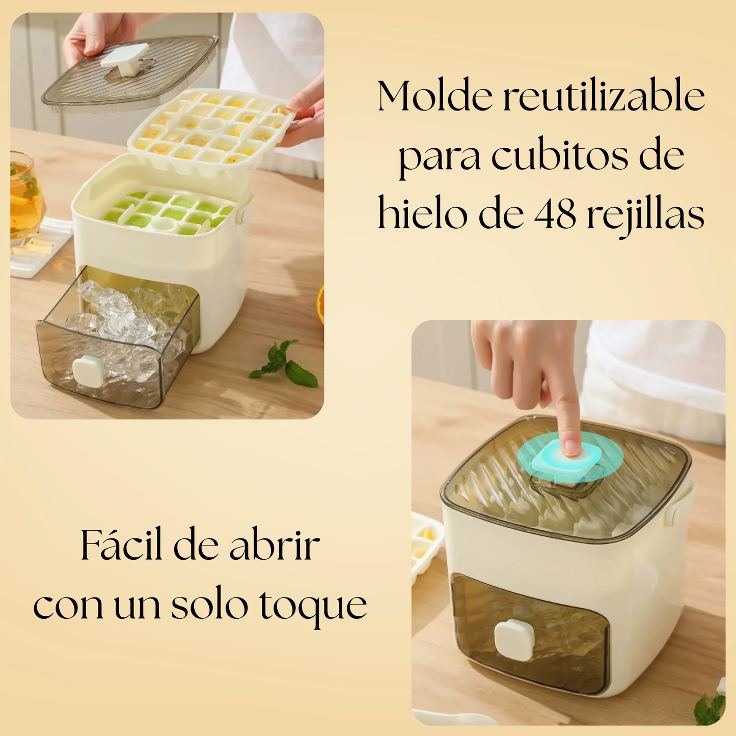 MOLDE DE HIELO 48 CUBOS